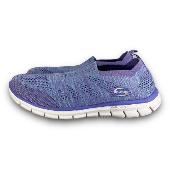 Skechers Empire Inside Look Sneakers 23451W Slip On Shoes Purple Blue Women 7W - Picture 2 of 9